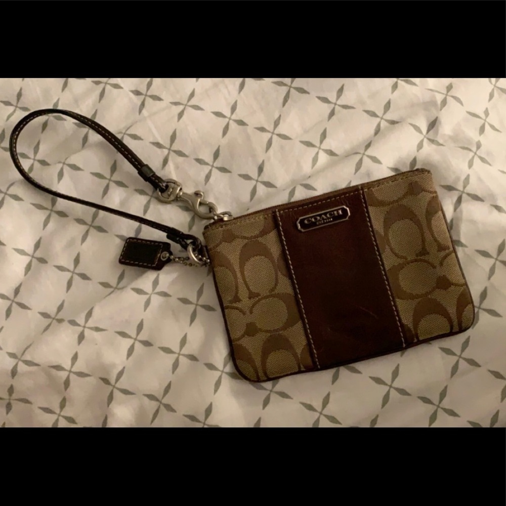 Coach zip wristlet